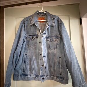 Levi's Light Blue Denim Bomber Jacket
